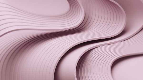 Fototapety Eleganckie, obszerne fale w stylu 3D w pudrowych odcieniach, Fototapety 3D, Fototapety 3d geometryczna, w01147v1 : Uwalls.pl