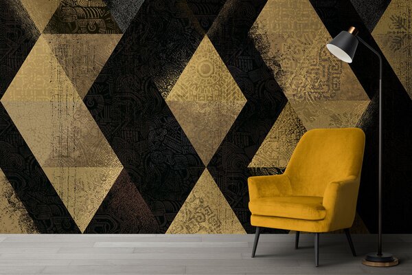 Fototapeta Mozaika świetlistych trójkątnych wzorów, Nowoczesne Fototapety, Popularne Fototapety, w01793 - Tapeko.pl