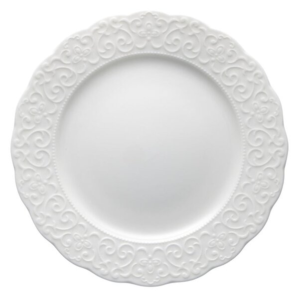 Biały talerz porcelanowy Brandani Gran Gala, ⌀ 21 cm