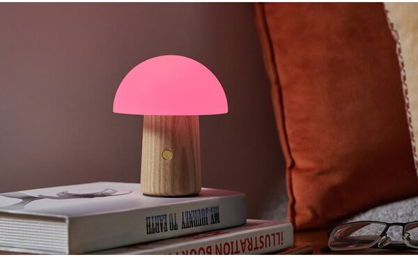 Naturalna lampa stołowa ze ściemniaczem i szklanym kloszem (wys. 13 cm) Alice – Gingko