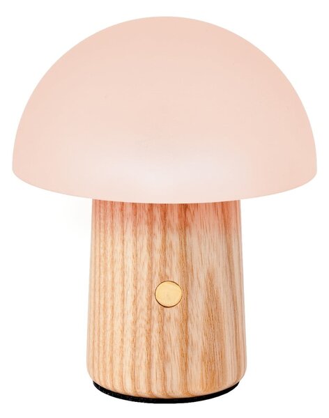 Naturalna lampa stołowa ze ściemniaczem i szklanym kloszem (wys. 13 cm) Alice – Gingko