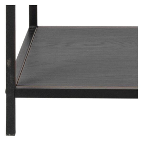Czarny regał w dekorze jesionu 114x185 cm Seaford – Actona