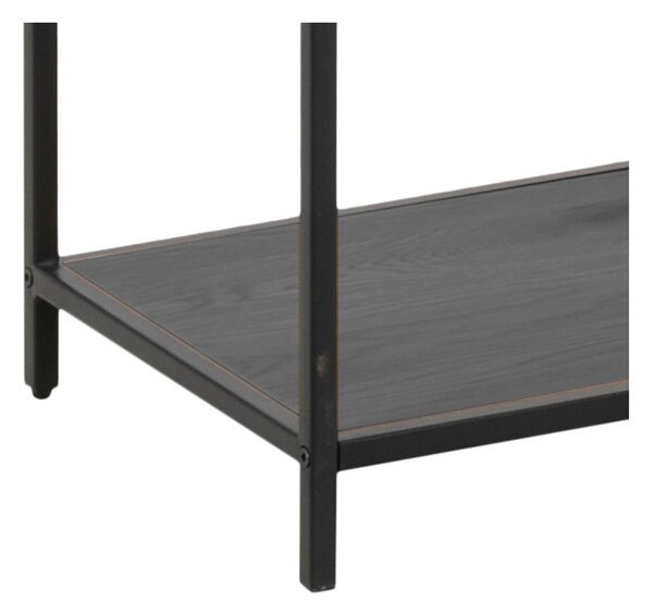 Czarny regał w dekorze jesionu 114x185 cm Seaford – Actona