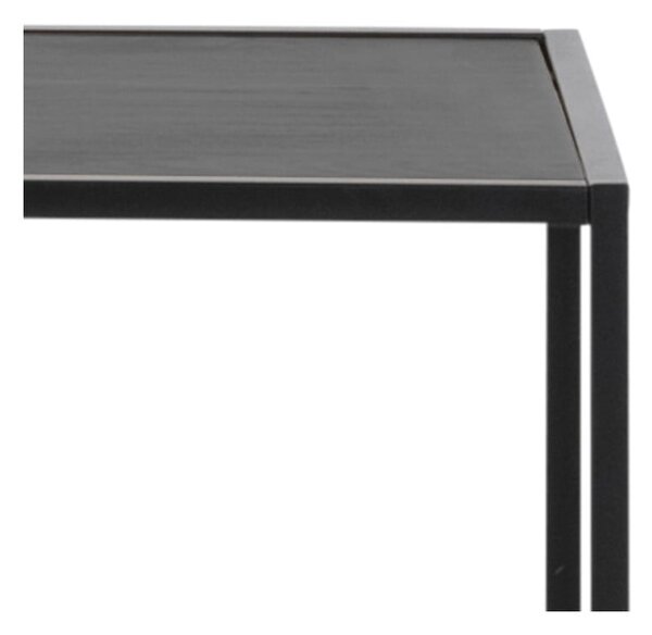 Czarny regał w dekorze jesionu 114x185 cm Seaford – Actona