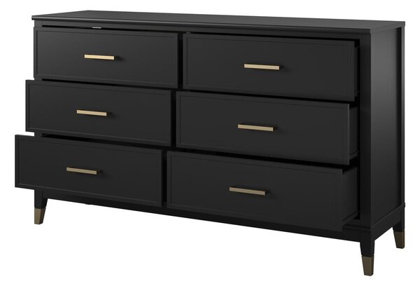Czarna komoda 144x85x41 cm Westerleigh – Støraa