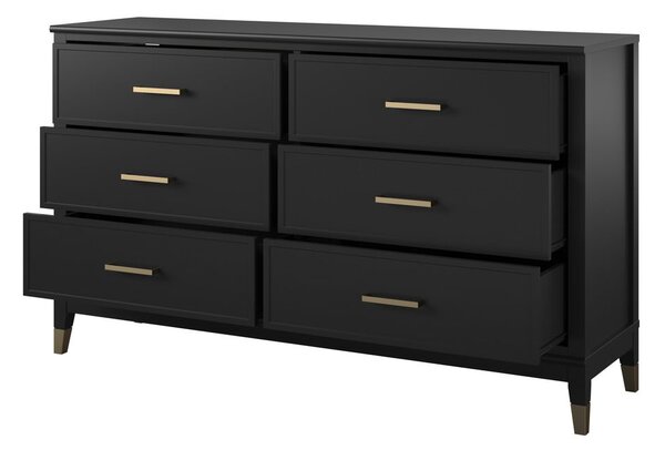 Czarna komoda 144x85x41 cm Westerleigh – Støraa