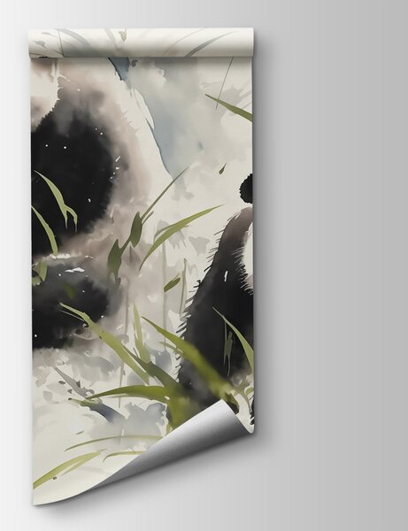 Fototapeta Para pand w trawie, Fototapety z zwierzętami, Popularne Fototapety, w01948 - Tapeko.pl