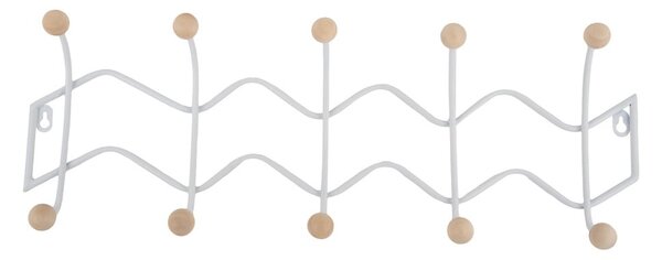 Biały metalowy wieszak ścienny 61 cm Zig Zag – PT LIVING
