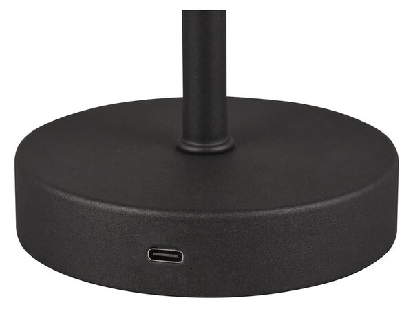 Lampa stołowa LED w kolorze matowej czerni ze ściemniaczem (wys. 30 cm) Jeff – Reality