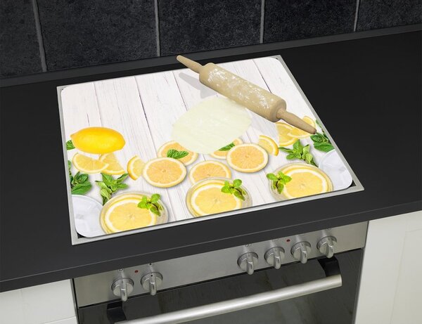 Płyta ochronna na ścianę przy kuchence ze szkła hartowanego 50x56 cm Lemons – Wenko
