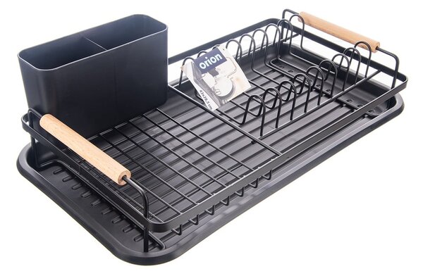 Czarny metalowy ociekacz 43x23,5 cm Radka – Orion