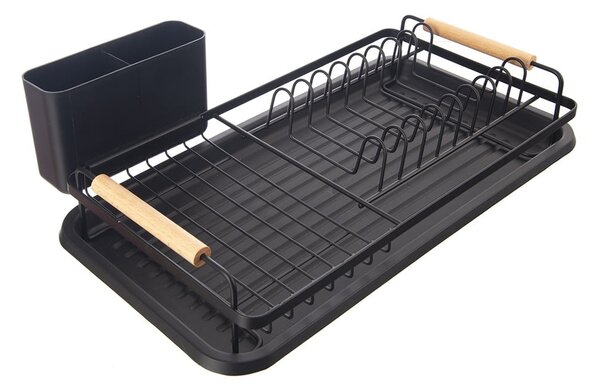 Czarny metalowy ociekacz 43x23,5 cm Radka – Orion