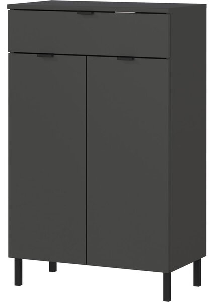 Antracytowa wysoka szafka łazienkowa 60x97 cm Arcena – Germania