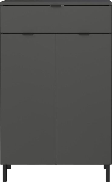 Antracytowa wysoka szafka łazienkowa 60x97 cm Arcena – Germania