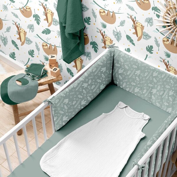 Muślinowe prześcieradło dziecięce do łóżeczka z gumką 70x140 cm – Bébé Douceur