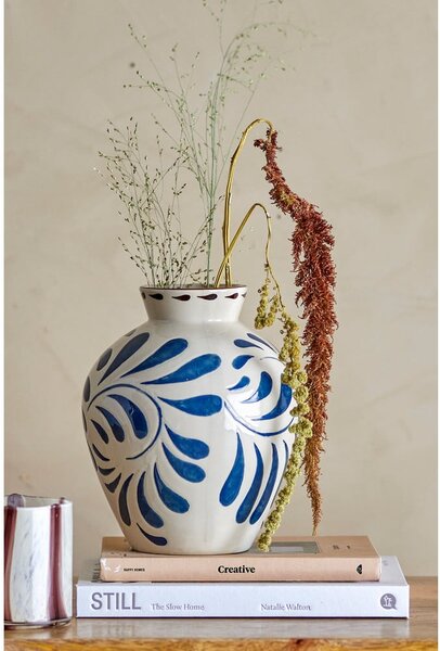 Kremowy kamionkowy wazon (wysokość 24 cm) Heikki – Bloomingville