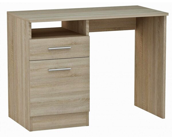 Skandynawskie biurko z szufladą dąb sonoma 100 cm - Dinero