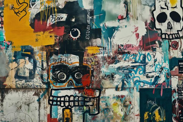 Fototapeta Ściana z graffiti, Fototapety Młodzieżowe, Popularne Fototapety, w01188 - Tapeko.pl