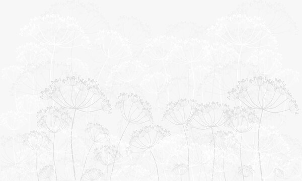 Fototapeta Biały wzór kwiatowy, Fototapety Natura, Popularne Fototapety, w02105v2 - Tapeko.pl