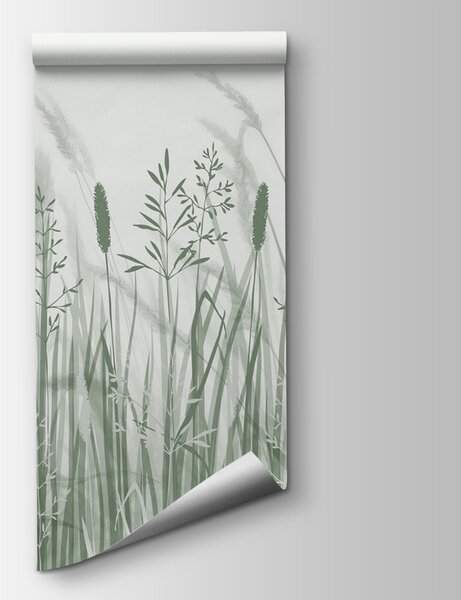 Fototapeta Pole trawy z przelatującymi ptakami, Fototapety Natura, Popularne Fototapety, w02119v2 - Tapeko.pl