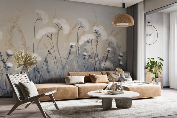 Fototapeta Grupa kwiatów na polu, Fototapety Natura, Popularne Fototapety, w08416 - Tapeko.pl