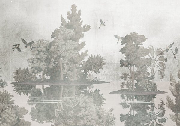 Fototapeta Ptaki latające nad drzewami, Fototapety Natura, Popularne Fototapety, w08426v1 - Tapeko.pl