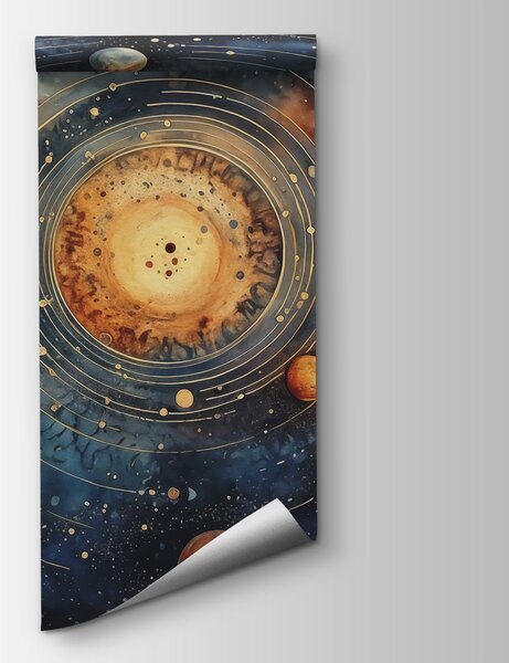 Fototapeta Malowanie planet w przestrzeni kosmicznej, Fototapety Kosmos, Popularne Fototapety, w02268 - Tapeko.pl