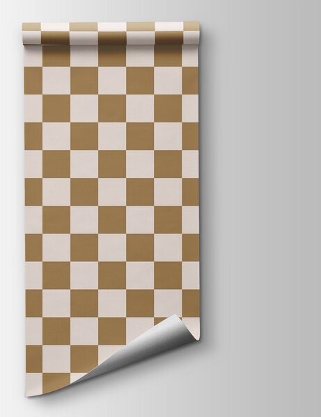 Fototapeta Brązowo-biały wzór w kratkę, Fototapety Geometryczne, Popularne Fototapety, w01922v3 - Tapeko.pl