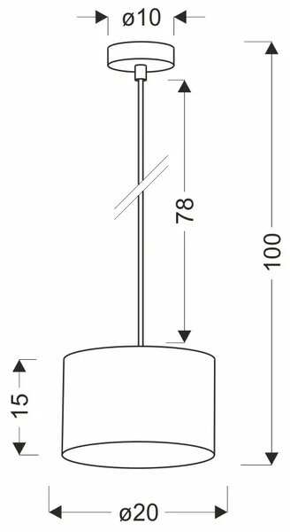Czarna wisząca nowoczesna lampa - 9X D253 M0-K98