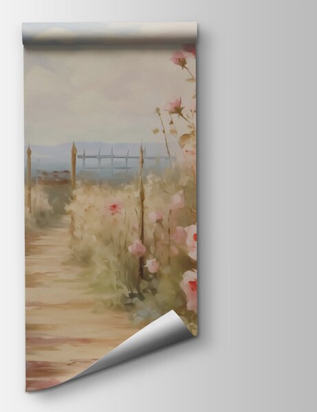 Fototapeta Malowanie różowych róż, Fototapety Róża, Popularne Fototapety, w02590 - Tapeko.pl