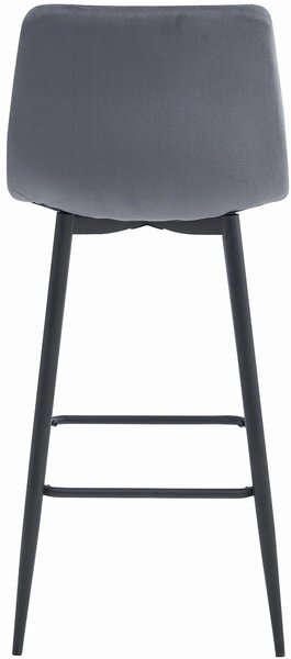 Welurowe ciemnoszare barowe krzesło do wyspy H0-Z05