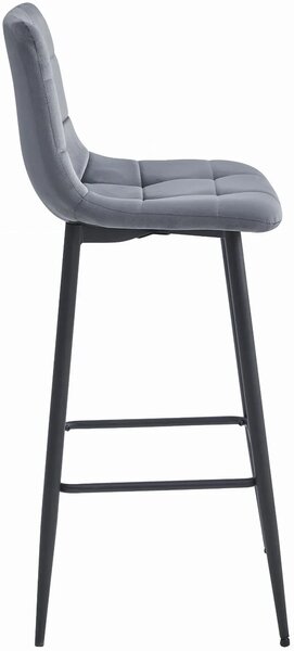 Welurowe ciemnoszare barowe krzesło do wyspy H0-Z05
