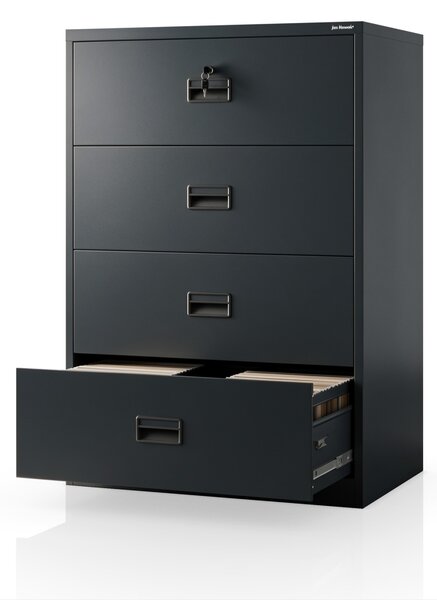 Szafa kartotekowa metalowa z 4 szufladami antracytowa, 900x1320x600 mm: SARA XL V4