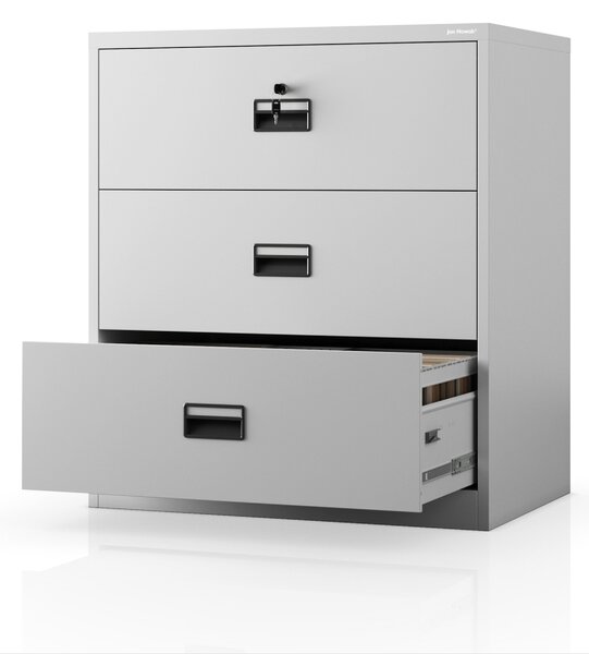Szafa kartotekowa metalowa z 3 szufladami szara, 900x1020x600 mm: SARA XL V3