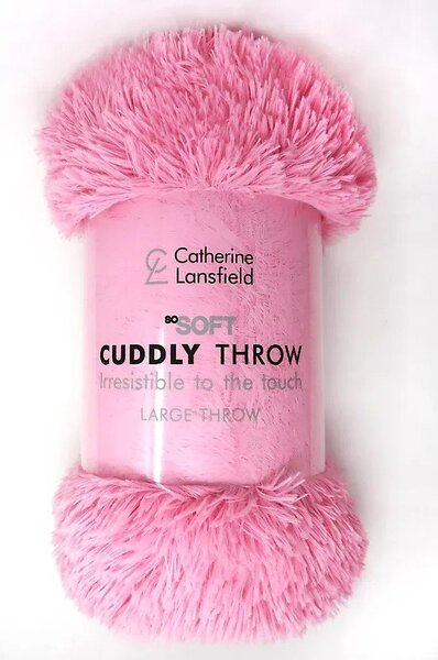 Różowy koc z mikropluszu 150x200 cm Cuddly – Catherine Lansfield