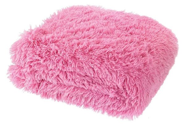 Różowy koc z mikropluszu 150x200 cm Cuddly – Catherine Lansfield