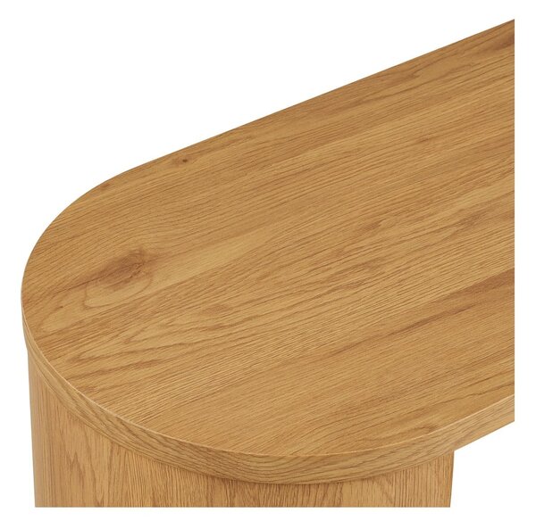 Konsola w dekorze dębu w naturalnym kolorze 38x114 cm Bibione – House Nordic