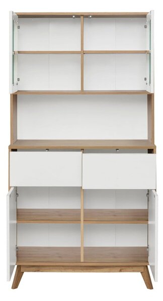 Biało-naturalna witryna w dekorze dębu 84x165 cm Skandi – Støraa