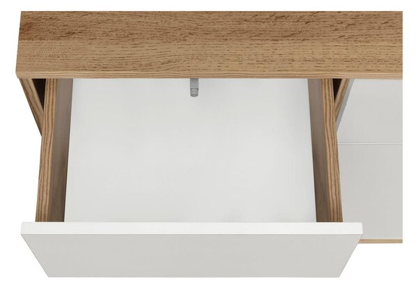 Biało-naturalna witryna w dekorze dębu 84x165 cm Skandi – Støraa