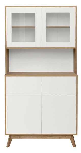 Biało-naturalna witryna w dekorze dębu 84x165 cm Skandi – Støraa