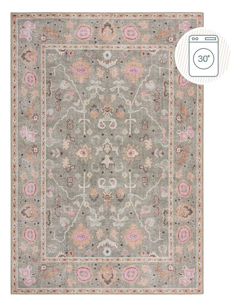Jasnozielony dywan odpowiedni do prania 152x230 cm Una Floral – Flair Rugs