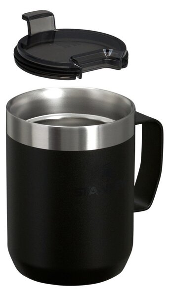 Czarny kubek termiczny ze stali nierdzewnej 230 ml Stay-Hot Camp Mug Black – Stanley