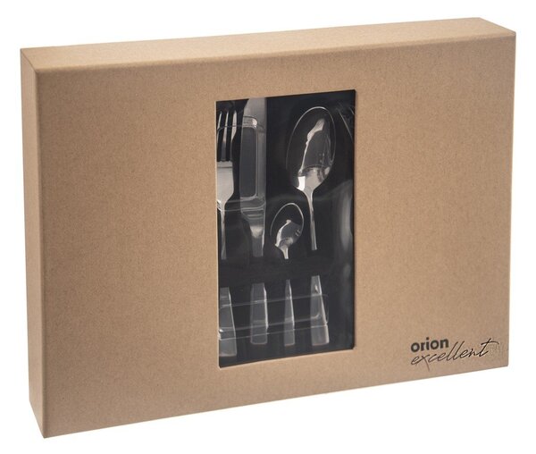 Sztućce 24 szt. ze stali nierdzewnej w kolorze srebra Mirror – Orion