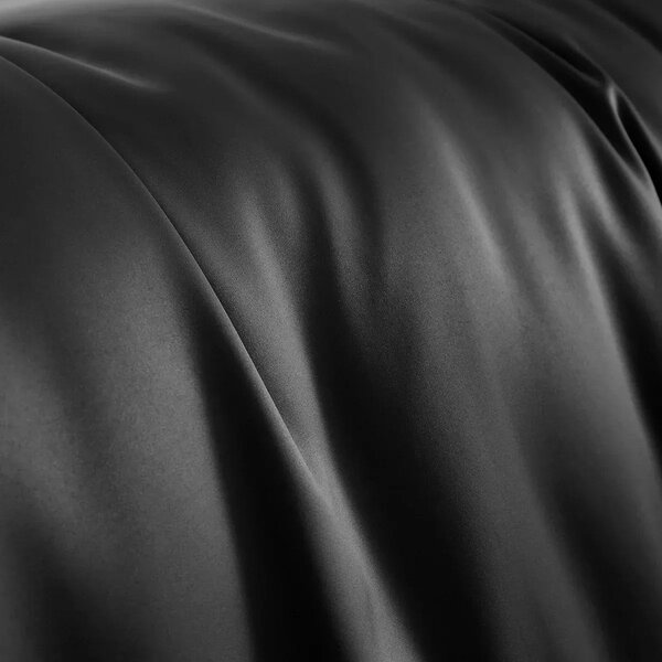 Czarna satynowa pościel jednoosobowa 135x200 cm Silky Soft – Catherine Lansfield