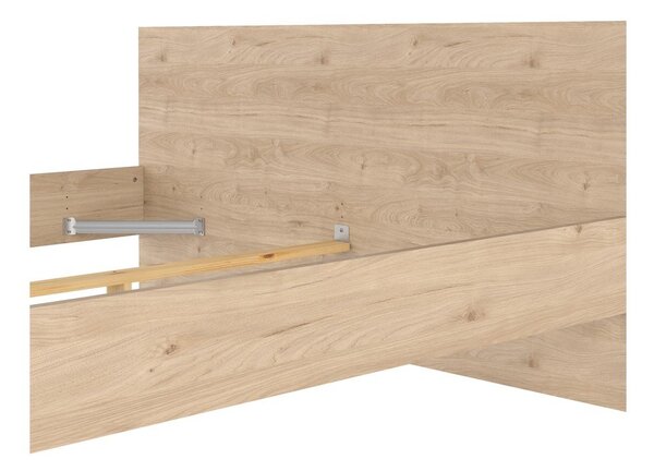 Łóżko dwuosobowe w dekorze dębu bez stelaża 180x200 cm w naturalnym kolorze Naia – Tvilum