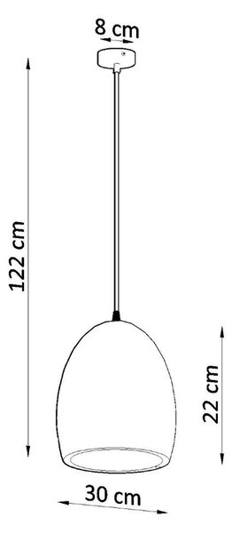 Biała lampa wisząca z ceramicznym kloszem ø 30 cm Fonsie – Sollux