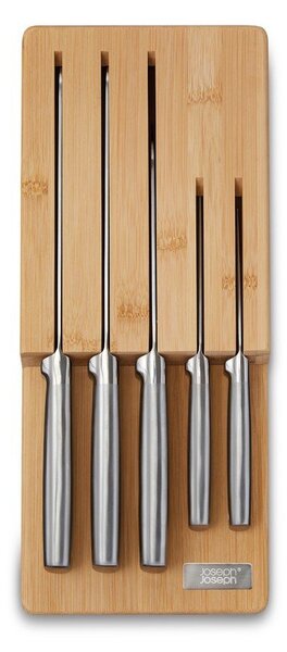 Zestaw noży ze stojakiem ze stali nierdzewnej 5 szt. Elevate Bamboo – Joseph Joseph