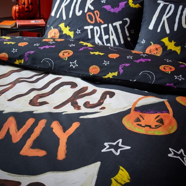 Czarna pościel jednoosobowa 135x200 cm Halloween Trick or Treat – Catherine Lansfield