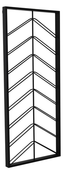 Czarny wiszący metalowy regał na wino liczba butelek 16 70x160x6 cm Malbeo – Light & Living