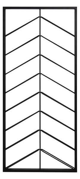 Czarny wiszący metalowy regał na wino liczba butelek 16 70x160x6 cm Malbeo – Light & Living